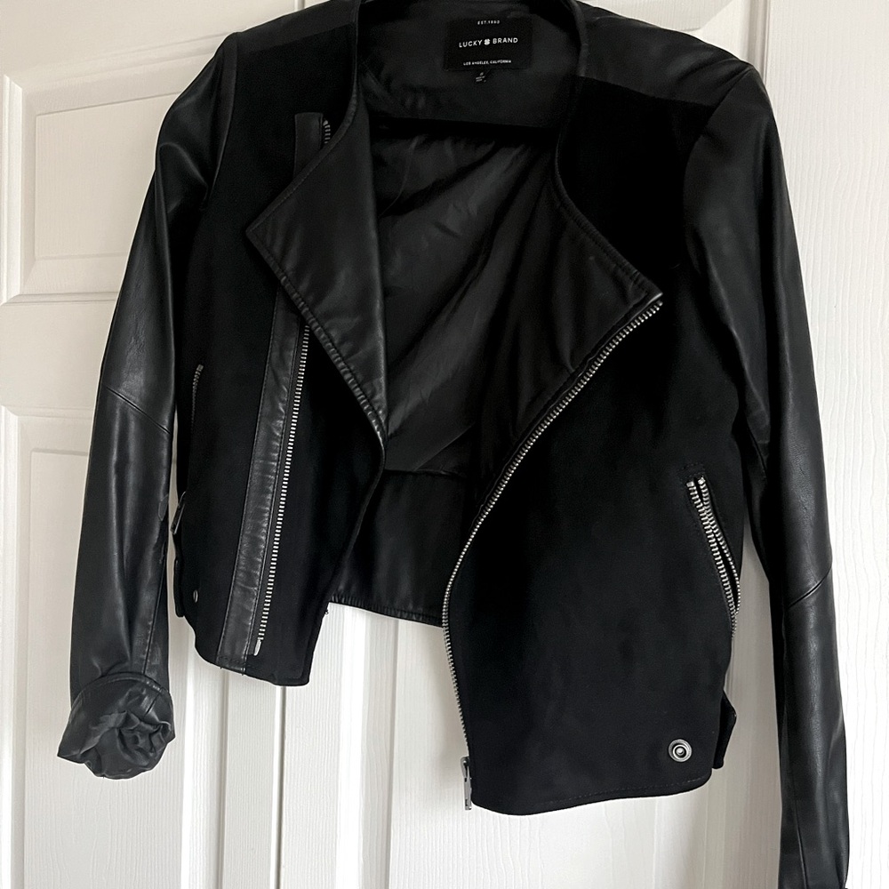Suede + Faux Leather Lucky Jacket